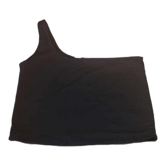 NEW. MOOD Brand. One shoulder strap crop top. Black. Small and large (sku320) - Picture 5 of 6